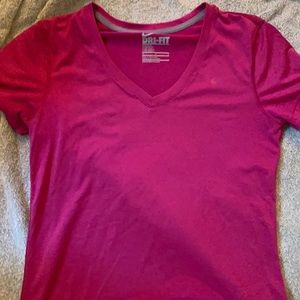 Nike, medium, pink tee.